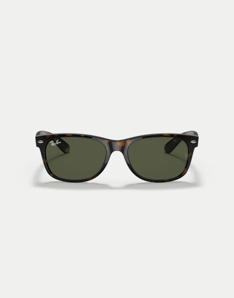 Ray-Ban New Wayfarer Classic occhiali da sole squadrati con lenti verdi tartarugato - view 1
