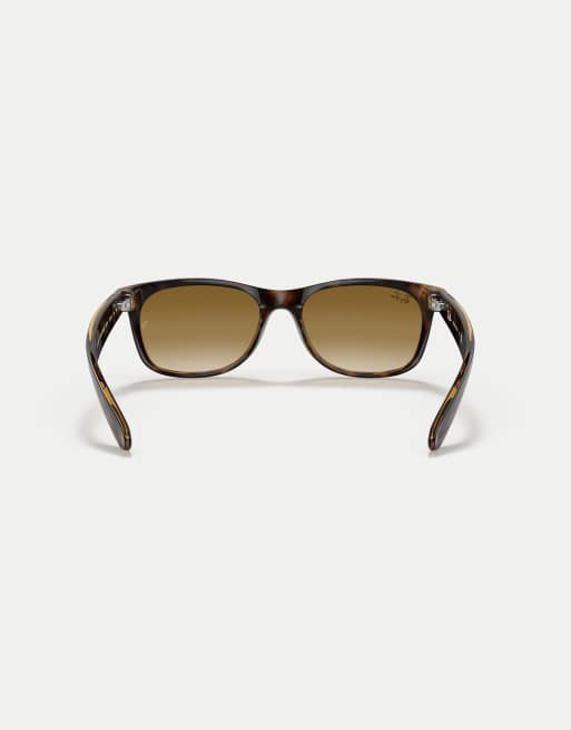 Ray-Ban New wayfarer classic square sunglasses with brown lens in light havana, 2 of 4