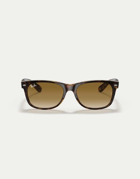 Ray-Ban New Wayfarer gafas de sol cuadradas clásicas con lentes marrones en havana claro - view 1
