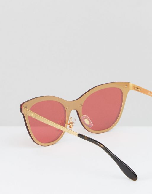 Occhiali Da Sole SOJOS A Goccia Vintage – Montatura Oro E Lenti Rosa