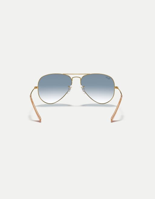 Ray-Ban occhiali da sole aviatore con lenti sfumate classiche in arista gold, 2 di 4