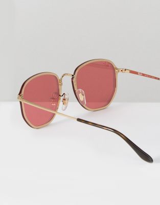 ray ban rosso specchiato