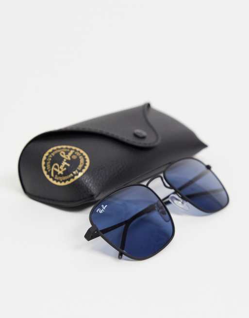 Ray-Ban Occhiali da sole da uomo squadrati, colore nero ASOS