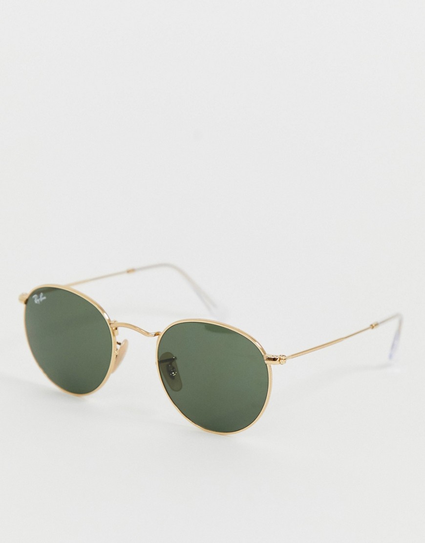 Ray-Ban - occhiali da sole in metallo rotondi 0rb3447-oro