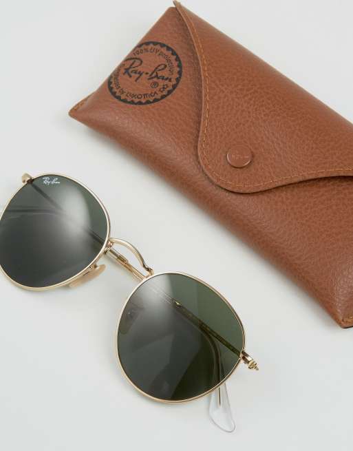 Ray-Ban - Occhiali da sole rotondi dorati 0RB3447, 2 di 4