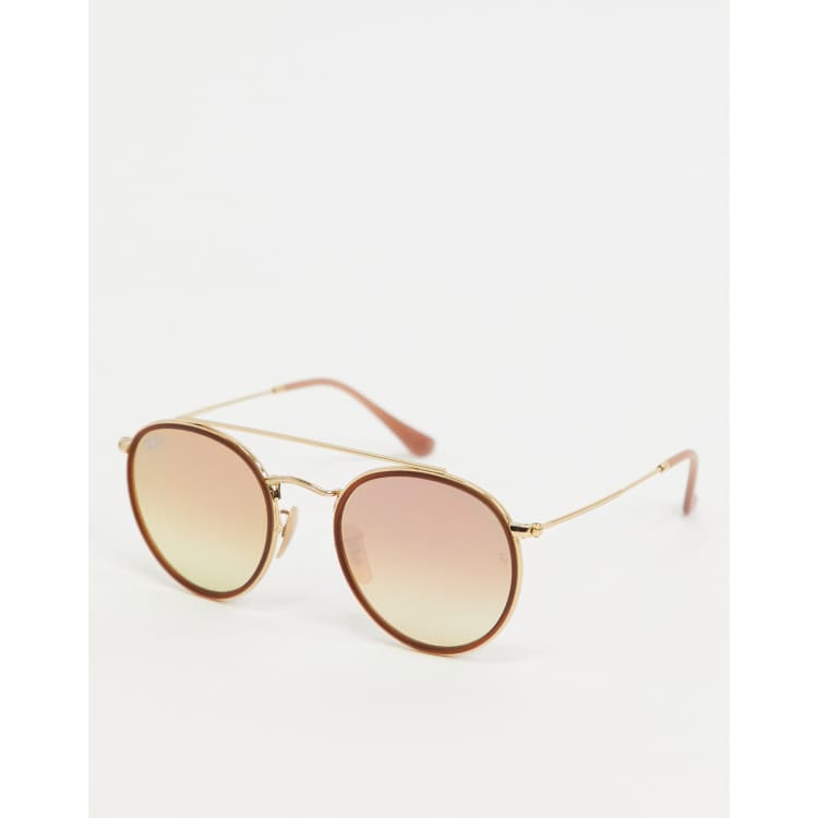 Ray-Ban Occhiali da sole rotondi rosa ORB3647N ASOS