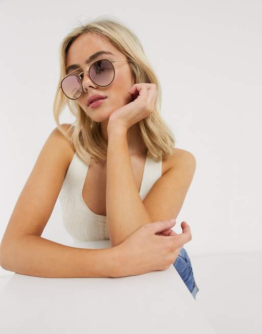 Ray-Ban Occhiali da sole rotondi rosa ORB3647N ASOS