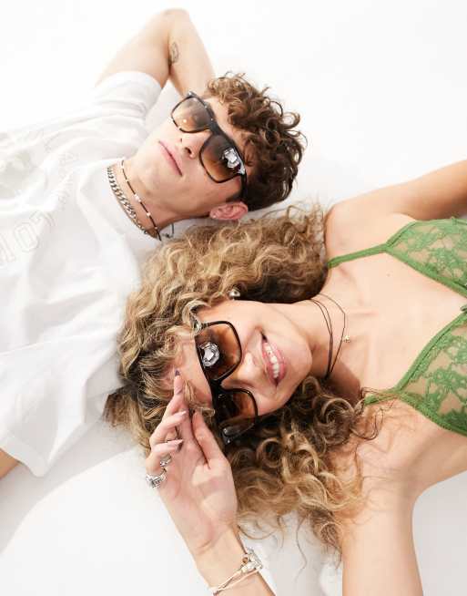 Ray-Ban - Occhiali da sole squadrati boyfriend tartarugati