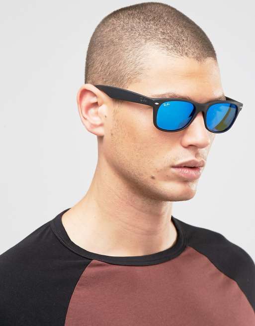 Ray Ban Occhiali da sole Wayfarer con lenti a specchio blu