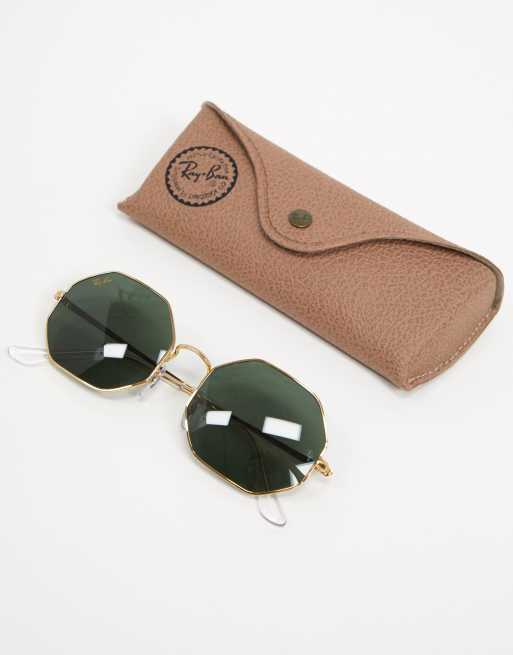 Ray Ban ORB1973 Lunettes de soleil octogonales Dor