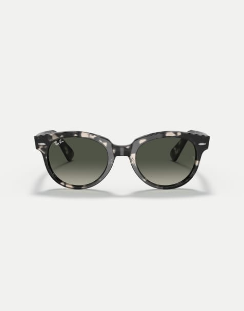 Ray-Ban – Orion – Eckige Sonnenbrille in grauem Havana mit grauen Gläsern - view 1