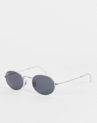 Ray-Ban Oval Sunglasses In Silver