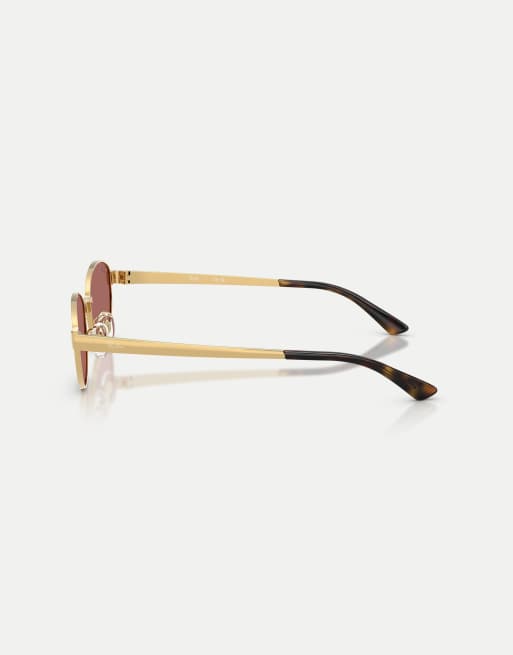 Ray-Ban Oval sunglasses with violet lens in arista, 4 of 4