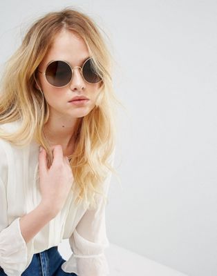 ray ban oversized round sunglasses in 