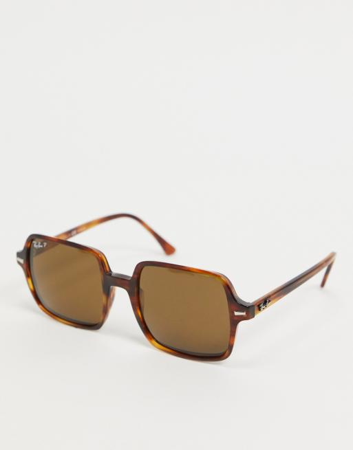 Ray-Ban oversized square sunglasses in brown tort | ASOS