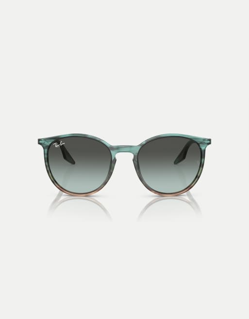 Ray-Ban - Phantos - Lunettes de soleil à verts bleus rayées RB2204 - Bleu et vert, 3 de 3