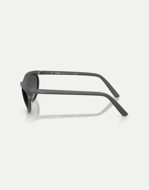 Ray-Ban Predator liteforce rectangle sunglasses with grey lens in sand grey, 4 of 4