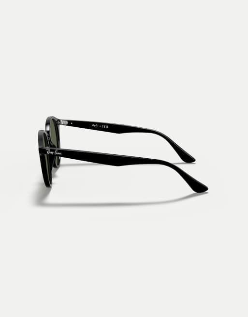 Ray-Ban – Rb2180 – Runde Sonnenbrille in Schwarz mit grünen Gläsern, 4 von 4