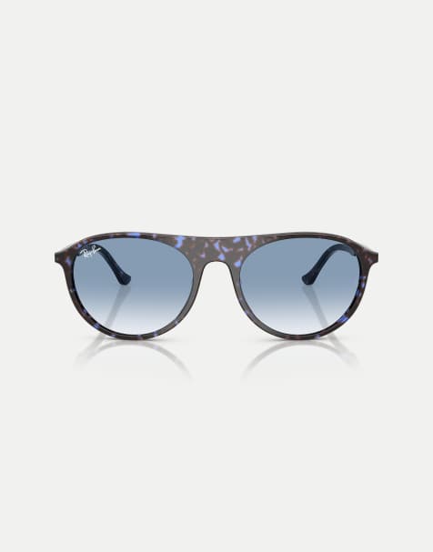 Ray-Ban - RB2215 - Occhiali da sole squadrati blu Havana tartarugati con lenti blu - view 1