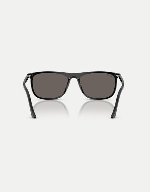 Ray-Ban - Rb2216 - Lunettes de soleil rectangulaires à verres gris - Noir, 2 de 3