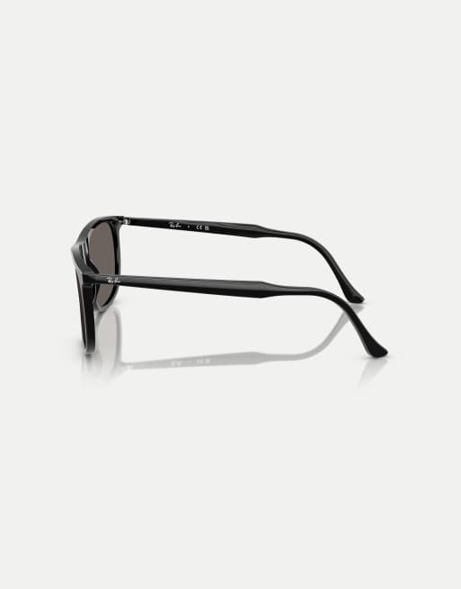 Ray-Ban – Rb2216 – Rechteckige Sonnenbrille in Schwarz mit grauen Gläsern, 3 von 3