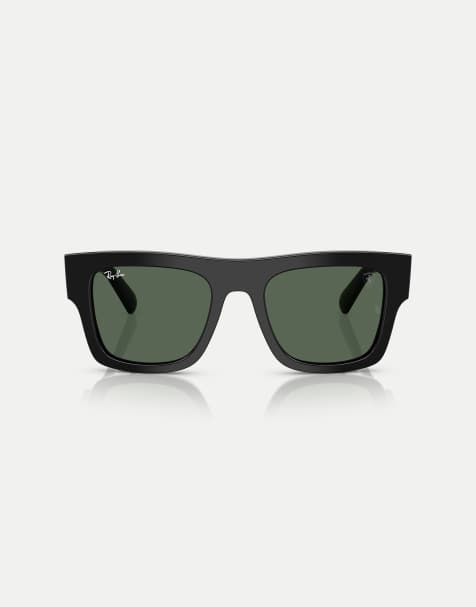 Ray-Ban – Rb2217m – Scuderia Ferrari Collection – Eckige Sonnenbrille in Schwarz mit grünen Gläsern - view 1