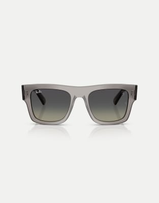 Ray-Ban - Rb2217m - Scuderia Ferrari Collection - Eckige Sonnenbrille in transparentem Grau mit grauen Gläsern