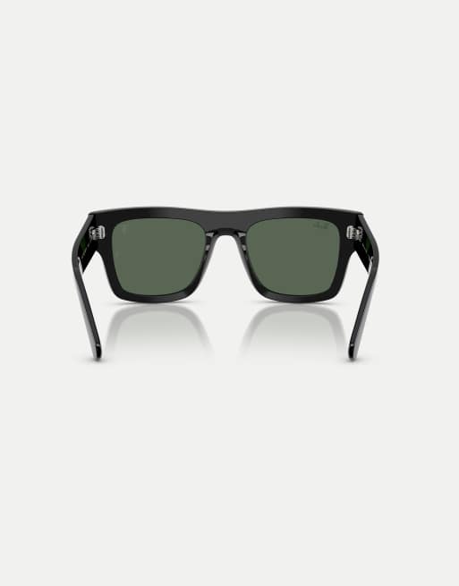Ray-Ban - Rb2217m Scuderia Ferrari Collection - Occhiali da sole squadrati neri con lenti verdi, 2 di 3