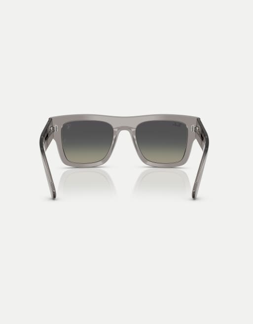 Ray-Ban Rb2217m scuderia ferrari collection square sunglasses with grey lens in transparent grey, 3 of 3