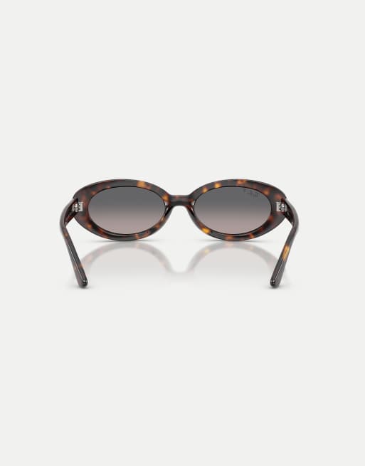 Ray-Ban - RB2223 - Gafas de sol marrón efecto carey ovaladas con lentes grises polarizadas, 2 de 4