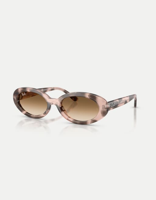 Ray-Ban - RB2223 - Lunettes de soleil ovales à verres marron - Rose havane opale, 2 de 4
