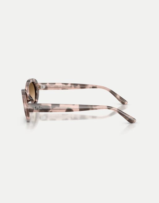Ray-Ban - RB2223 - Lunettes de soleil ovales à verres marron - Rose havane opale, 4 de 4