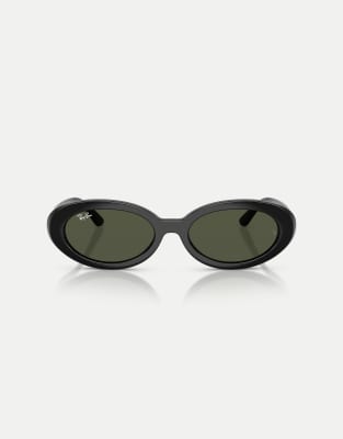 Ray-Ban - RB2223 - Lunettes de soleil ovales à verres verts - Noir