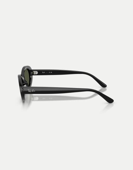 Ray-Ban - RB2223 - Lunettes de soleil ovales à verres verts - Noir, 4 de 4