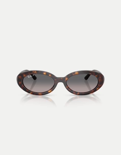 Ray-Ban - Rb2223 - Occhiali da sole ovali color havana con lenti grigie polarizzate - view 1