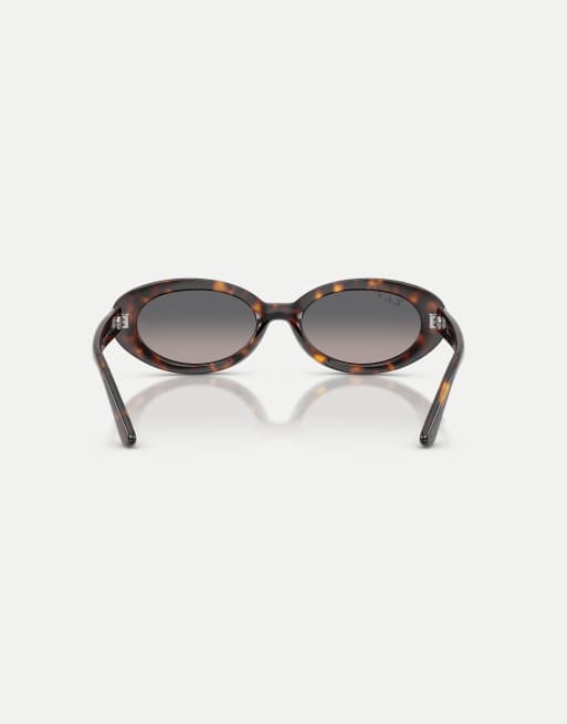 Ray-Ban – Rb2223 – Ovale polarisierte Sonnenbrille in Havana mit grauen Gläsern, 3 von 4