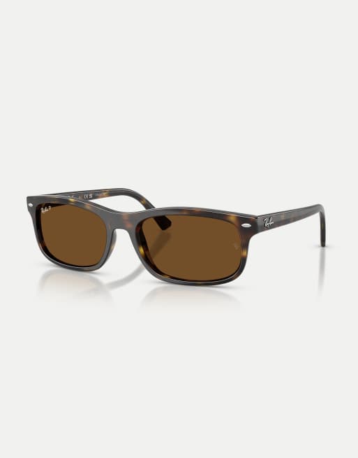 Ray-Ban - Rb2224 - Lunettes de soleil rectangulaires à verres polarisés marron - Havane, 2 de 4