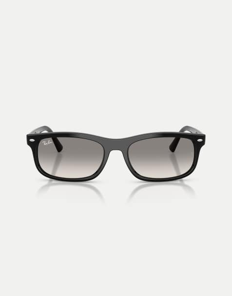 Ray-Ban - Rb2224 - Occhiali da sole rettangolari neri con lenti grigie - view 1