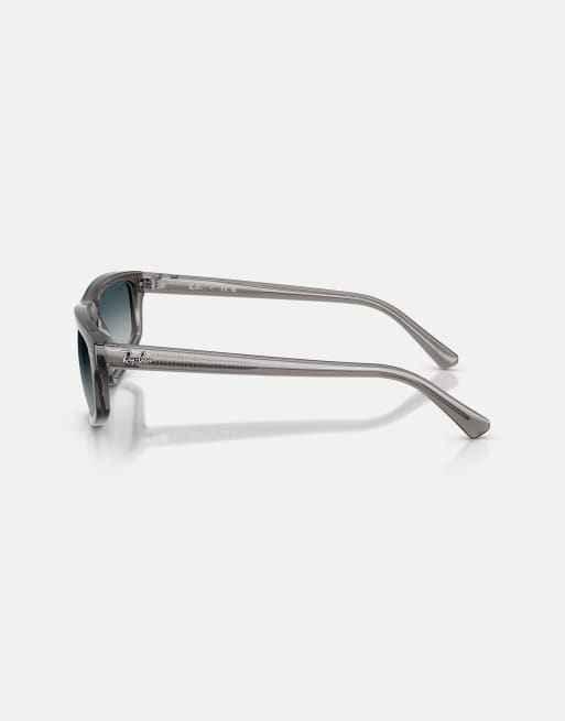 Ray-Ban – Rb2225 – Unregelmäßig geformte Sonnenbrille in Opal-Hellgrau mit grauen Gläsern, 4 von 4