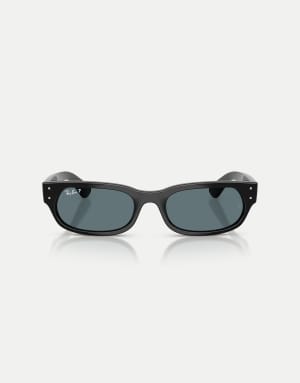 Ray-Ban Rb2236 irregular polarised sunglasses with black lens in black