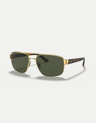 Ray-Ban - RB3663 - Lunettes de soleil irrégulières à verres verts - Doré