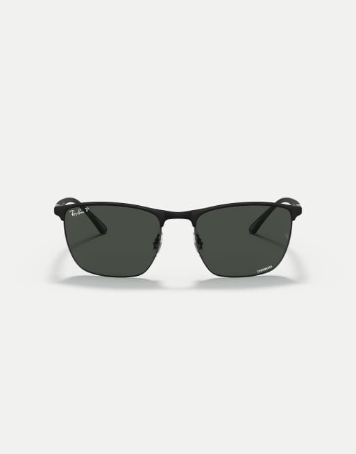 Ray-Ban - Rb3686 Polarized+ - Occhiali da sole neri con lenti ultra polarizzate grigie, 3 di 3