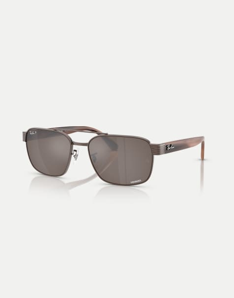 Ray-Ban - RB3751 - Gafas de sol color cobre cuadradas con lentes marrones polarizadas - view 1
