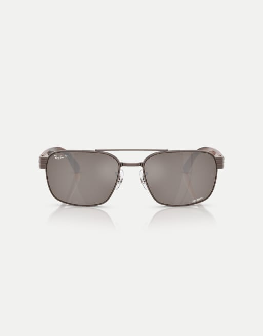 Ray-Ban – Rb3751 polarized+ – Eckige, polarisierte Sonnenbrille in Kupfer mit braunen Gläsern, 3 von 3