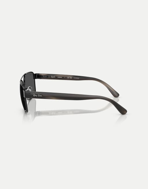 Ray-Ban - Rb3751 Polarized+ - Occhiali da sole neri con lenti ultra polarizzate grigie, 3 di 3