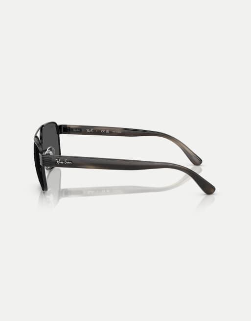 Ray-Ban - Rb3751 Polarized+ - Occhiali da sole neri con lenti ultra polarizzate grigie, 4 di 4