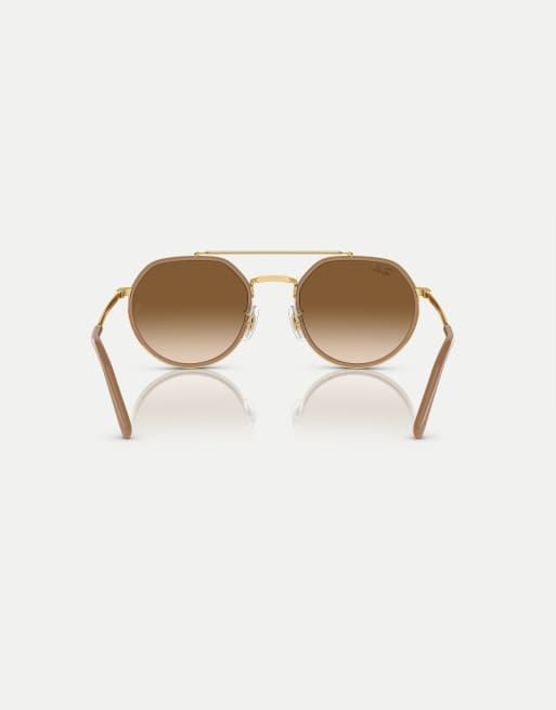 Ray-Ban Rb3765 irregular sunglasses with brown lens in arista gold, 2 of 3