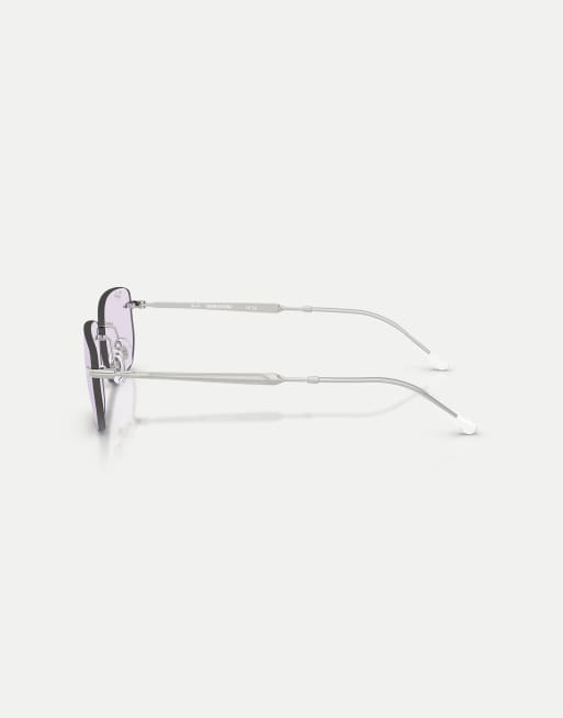 Ray-Ban – Rb3768 Transitions® Colour Touch™ – Unregelmäßige Sonnenbrille in Silber mit violetten, selbsttönenden Gläsern, 4 von 4
