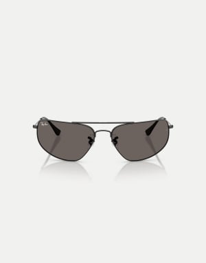 Ray-Ban Rb3780 rectangle sunglasses with grey lens in black
