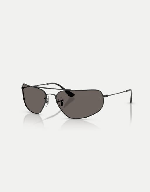 Ray-Ban Rb3780 rectangle sunglasses with grey lens in black, 2 of 4